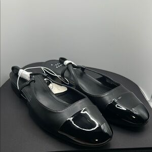 a new day Black Flats Classic Silhouette